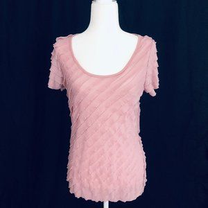 Lavish (Anthropology) Pink Ruffle Top